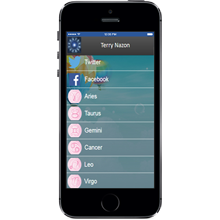 iPad and iPhone with TerryNazon iPhone app and Apple icon